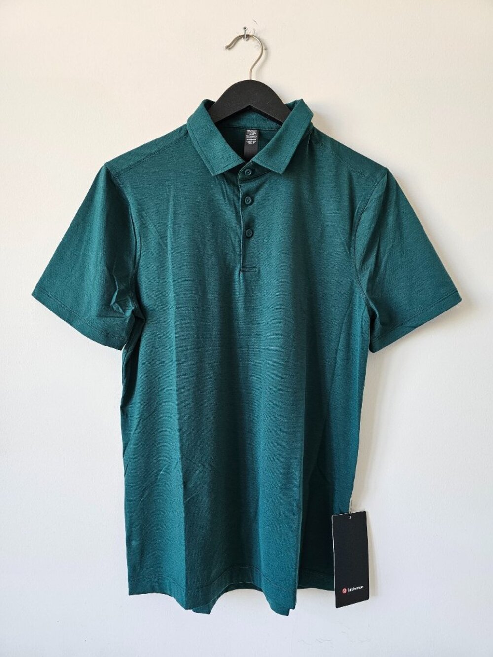 NWT LULULEMON SMTL Teal Green Evolution Polo Top Shirt Men's Medium